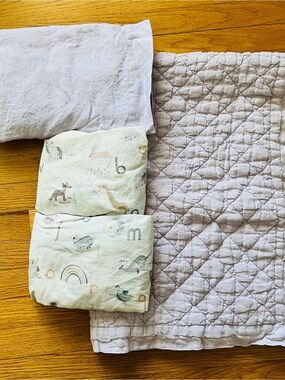 Pottery Barn Baby Crib Linens Set of 4